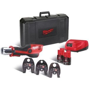 Milwaukee M12 HPT-202C M-KIT Accu Hydraulische Subcompacte Perstool 12V 2.0Ah Li-Ion M12™ in koffer - 4933443095