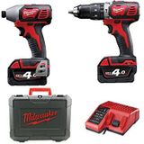 Milwaukee M18 BPP2C-402C Powerpack accu combiset 2-delig 18V 4.0Ah Li-Ion M18 in koffer - 4933443552