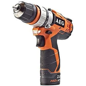 AEG 4935446693 Wireless Electric Drill 12 V / 2 A Keyless Portabar, 24 W, zwart, oranje