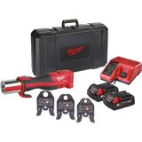 Milwaukee M18 BLHPT-202C M-SET Accu Compact Persgereedschap 18V 2.0Ah Li-Ion M18™ FORCE LOGIC™ in koffer - 4933451133