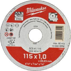 Milwaukee Accessoires metaaldoorslijpschijf Baliedisplay SCS 41/115 (1) (200 st.) - 4932451475 - 4932451475