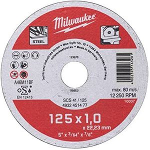 Milwaukee Dunne Metaal Snijschij - Contractor Series SCS 41/125 X 1 X 22 Mm Opdrachtnemer Series