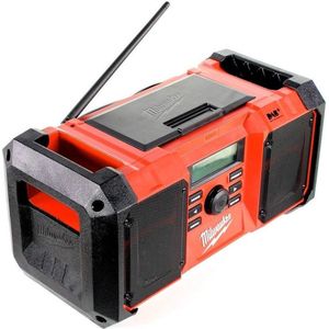 Milwaukee M18 JSR DAB+-0 18V Li-Ion Accu bouwradio body - DAB+ - werkt op netstroom & accu