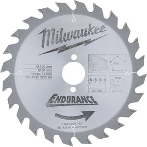 Milwaukee Cirkelzaagblad 190 x 30 mm (24 tanden)