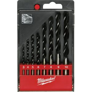 Milwaukee 4932352466 8 Delige houtboren set - 3 / 4 / 5 / 6 / 7 / 8 / 9 / 10 mm