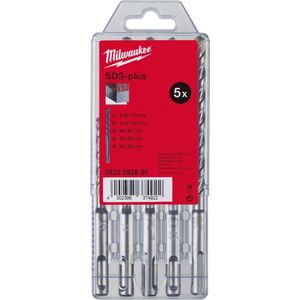 Milwaukee Set SDS-plus Hamerboren - 2-kanten Snijdend / Cassettes SDS-Plus M2 Set GB - 5 Stuks