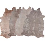 LUXOR living Fellteppich »Rinderfell Deluxe«, fellförmig, 4 mm Höhe, echtes Rinderfell, mit metallisch glänzenden Akzenten, Naturprodukt