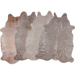 LUXOR living Fellteppich »Rinderfell Deluxe«, fellförmig, 4 mm Höhe, echtes Rinderfell, mit metallisch glänzenden Akzenten, Naturprodukt