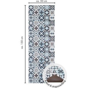 andiamo Tapijtloper Marrakesh met antislip achterkant - keukentapijt, keukenloper, hal, loper, tapijtloper, 50 x 150 cm, grijs