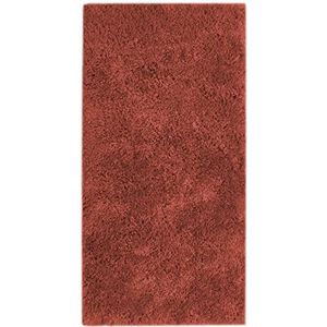 Andiamo moderne Posada, langpolig tapijt knuffelig zacht effen 65 x 130 cm koraalrood