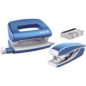 Heftgerät + Locher WOW 5561 SET, blau