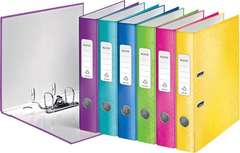 Leitz WOW ordner, geassorteerde kleuren, rug van 5,2 cm 10 stuks