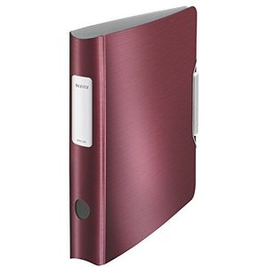 LEITZ Aktenordner 180° Active Style 1109, Ordner schmal, Alu-Optik, aufgeklebtes Rückenschild