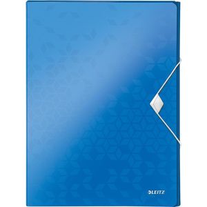 5 x Leitz Ablagebox Wow A4 PP 30mm blau metallic