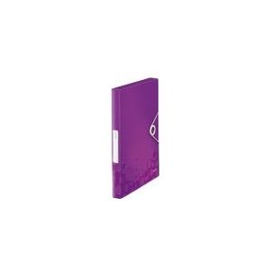 Leitz A4 Archiefdoos, Capaciteit Tot Maximaal 250 A4-Vellen, Elastieksluiting, Flexibele Kunststof, WOW, Metallic Paars, 46290062