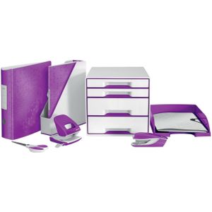 LEITZ WOW Sichtbuch DIN A4, 40 Hüllen violett-metallic
