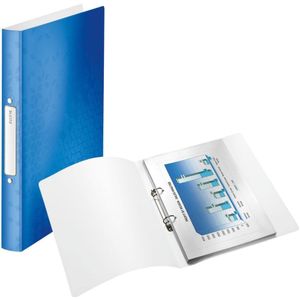 LEITZ WOW Ringbuch 2-Ringe blau-metallic 3,2 cm DIN A4