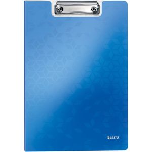 Leitz WOW Kunststof A4 Klembord met Omslag en Insteekhoes - Capaciteit tot 75 Vel - Blauw