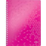 Leitz WOW schrift ft A4, geruit 5 mm, roze