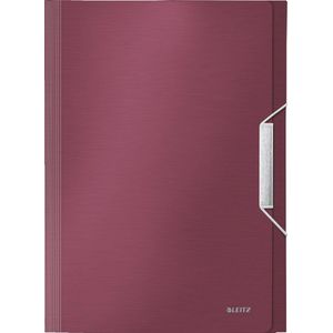 5 x Leitz Projektmappe Style A4 PP 6 Fächer granat rot