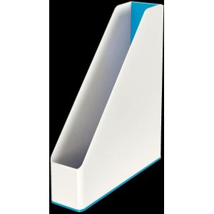 LEITZ Stehsammler WOW Duo Colour 53621036 perlweiß/blau Kunststoff, DIN A4