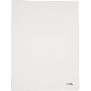 LEITZ Sichtbuch Solid, A4, PP, mit 20 Hüllen, weiß innen grau, mit fest eingebundenen, dokumentenechten - 1 Stück (4564-10-01)