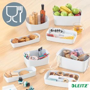 Leitz Aufbewahrungsbox MyBox Groß A4 mit Deckel ABS weiß/grau