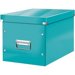 Leitz Click & Store Kubus Grote Opbergdoos met Deksel - 32x36 (BxD) cm - Ijsblauw