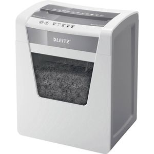 Leitz IQ Office Aktenvernichter P5, Mikroschnitt 2 x 15 mm, 23 l, 10 Blatt Schnittleistung, Anti-Papierstau-Technologie, weiß