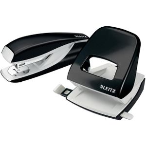LEITZ Locher und Heftgeräte Set schwarz-metallic