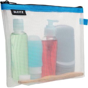 Leitz WOW Reisetui Met 2 Vakken, Nylon Rits, Waterafstotend, Ideaal Als Toilettas, Geschikt Voor Op Reis (24x17x3 centimeter) - Blauw