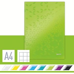 LEITZ Notizbuch WOW A4 kariert, grün Hardcover 160 Seiten