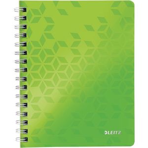 6 x Leitz Collegeblock Wow A5 PP kariert holzfrei 80 Blatt grün