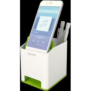 LEITZ WOW Duo Colour Stiftehalter 9,0 x 10,1 x 10,0 cm perlweiß/grün
