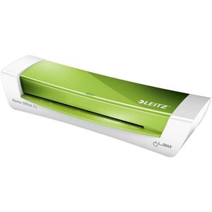 Leitz iLAM Home Office Lamineerapparaat voor A4 Formaat - Geschikt voor 80-125 Micron - Inclusief Startpakket met Lamineerhoezen - Groen metallic