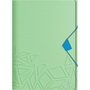 Leitz Urban Chic PP 3-Klepsmap Voor 150 Vel  - Map Voor A4 Documenten - Ideaal Voor School Of Studie - Groen