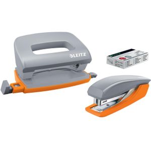Leitz Set Hole Punch + Nietmachine UrbanChic, Blauw/Zwart