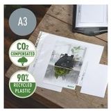 25x Leitz Recycle Showtas A3 - Insteekhoezen van 100 Micron - 90% Pre-consumer Gerecycled Plastic - Transparant