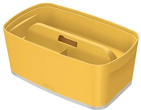 Leitz Kleine opbergdoos met deksel MyBox en organizer met handvat, Cosy, geel, 52634019