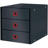 Leitz Click & Store - Opbergdoos A4 van karton met 3 laden voor documenten, huis/kantoor, Cosy serie, grijs, 53680089