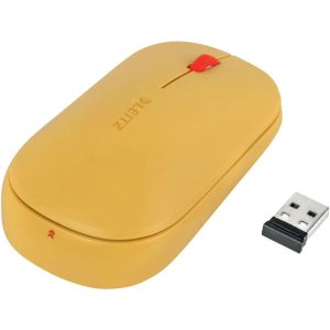 Leitz Cosy Draadloze Muis - Bluetooth of 2,4 GHz - USB-A - Inclusief Batterij - Warm Geel