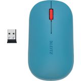 Leitz SureTrack Draadloze Bluetooth Muis, Tweehandige Muis voor Laptops en Computers, Bluetooth of 2,4 GHz USB-A Dongel Verbinding, Windows, Android en Apple, Cosy Assortiment, Sereen Blauw, 65310061