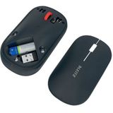 Leitz SureTrack Draadloze Bluetooth Muis, Tweehandige Muis voor Laptops en Computers, Bluetooth of 2,4 GHz USB-A Dongel Verbinding, Windows, Android en Apple, Cosy, Fluweel Grijs, 65310089