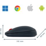 Leitz Cosy Draadloze Muis - Bluetooth of 2,4 GHz - USB-A - Inclusief Batterij - Fluweel Grijs