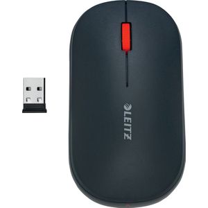 Leitz Cosy Draadloze Muis - Bluetooth of 2,4 GHz - USB-A - Inclusief Batterij - Fluweel Grijs