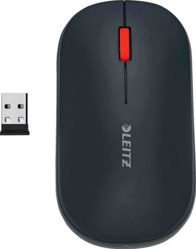 Leitz Cosy Draadloze Muis - Bluetooth of 2,4 GHz - USB-A - Inclusief Batterij - Fluweel Grijs
