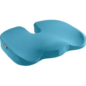 Leitz - Gewatteerd zitkussen voor bureaustoel, vermindert rugpijn / nekpijn, bekleding van stof & binnenkant van schuim, productlijn Ergo Cosy, blauw, 52840061