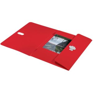 Leitz® Dokumentenmappe Recycle, A4, bis zu 150 Blatt, 3 Einschlagklappen, blickdicht, 100 % recycelbar, Blauer Engel, Kunststoff, rot