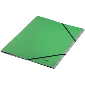 Leitz® Recycle map, A4, 6 vakken met blanco tabbladen, inhoudsopgave, elastieksluiting, 100% recyclebaar, karton, groen