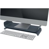 Leitz - Ergo Verstelbare Monitorstandaard - Donkergrijs - Geschikt voor Monitoren tot 27"